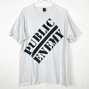 Vintage Obey x Public Enemy T-Shirt Men's XL White Black Y2K Music Graphic Tee